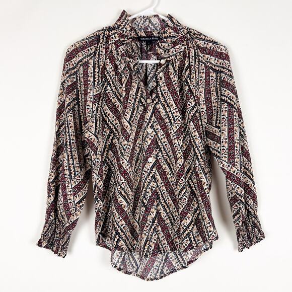 Veronica Beard Calisto Ruffled Collar Button Down Shirt Size XS - Picture 2 of 4